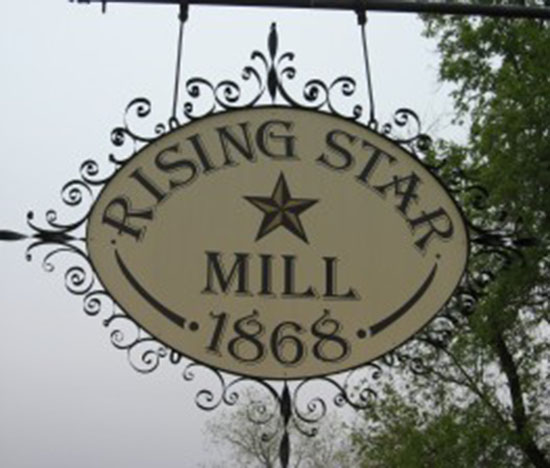 Rising Star Mill sign, Photo credit = Portage County Historical Society Rising Star Mill sign, Photo credit = Portage County Historical Society