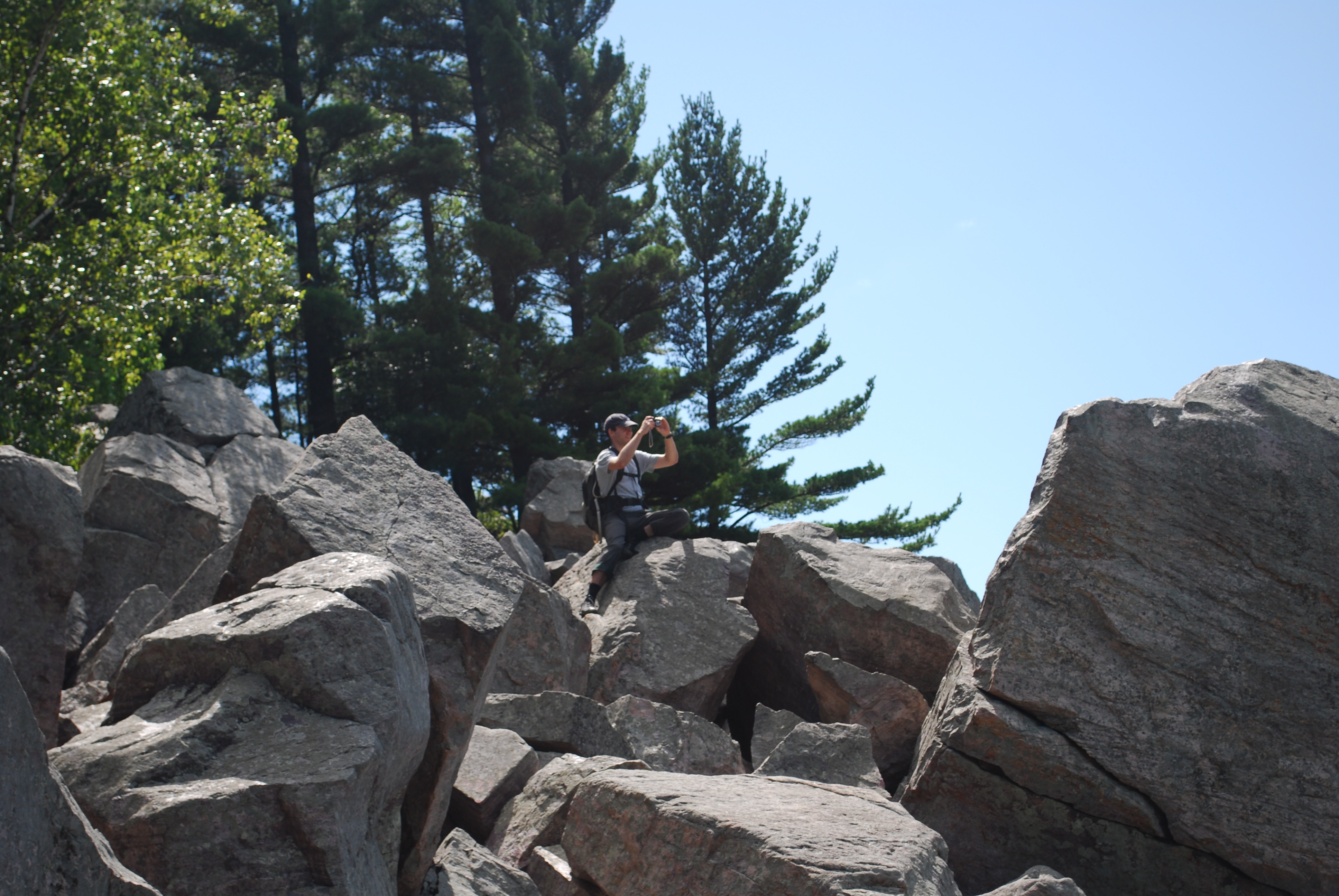 Baraboo quartzite talus (Photo: Joshua Mayer)