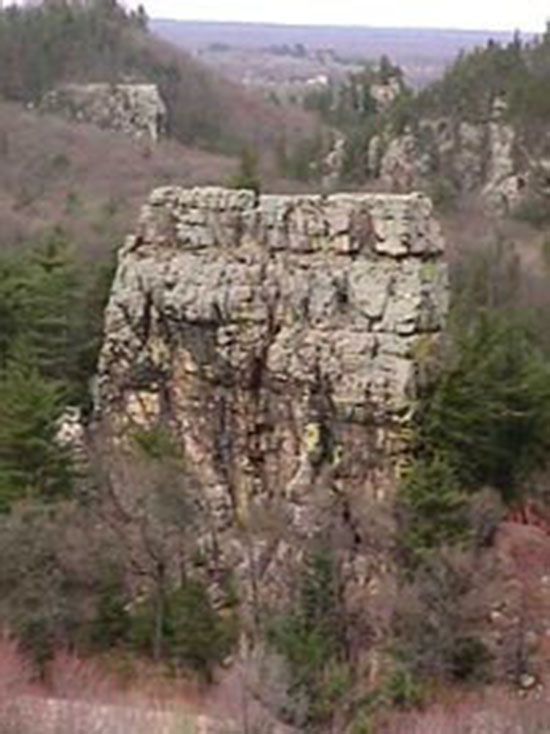Mill Bluff in Ancient Glacial Lake Wisconsin