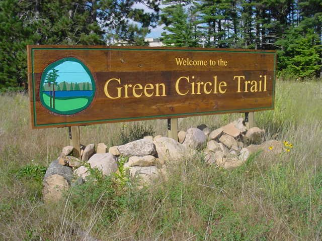 Green Circle Trail sign, Photo courtesy of Stevens Point CVB